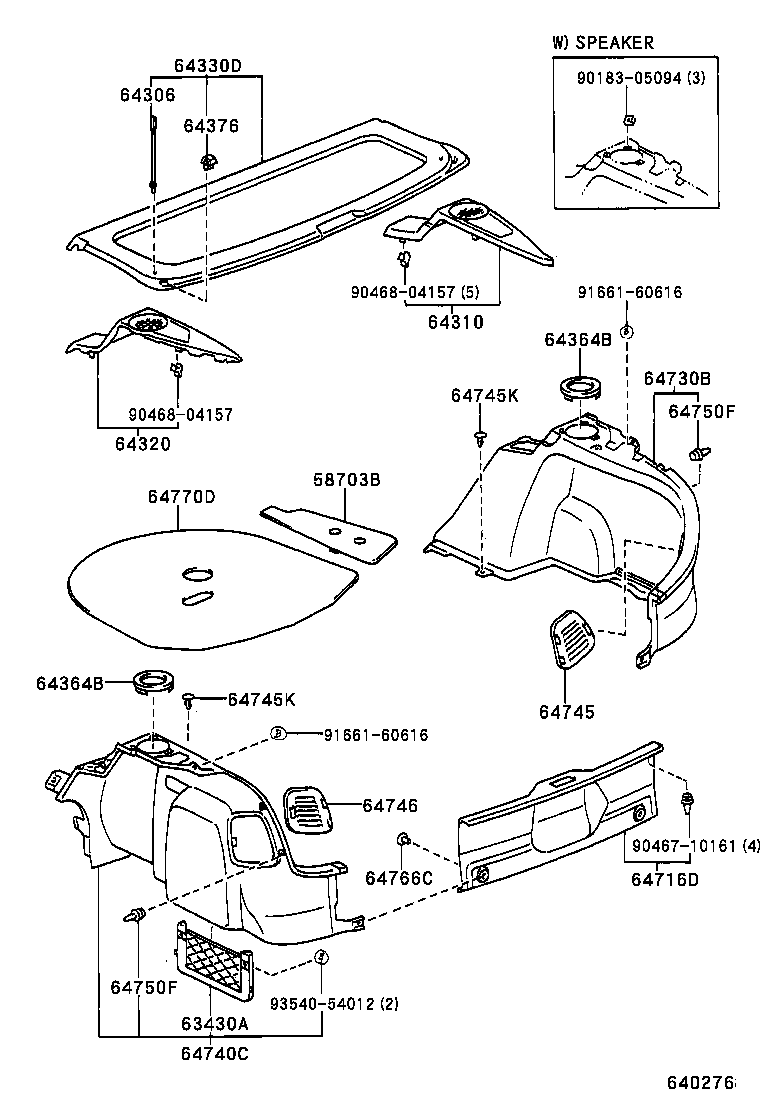 58703-02010 COVER SUB-ASSY, LUGGAGE COMPARTMENT SIDE, RH product image