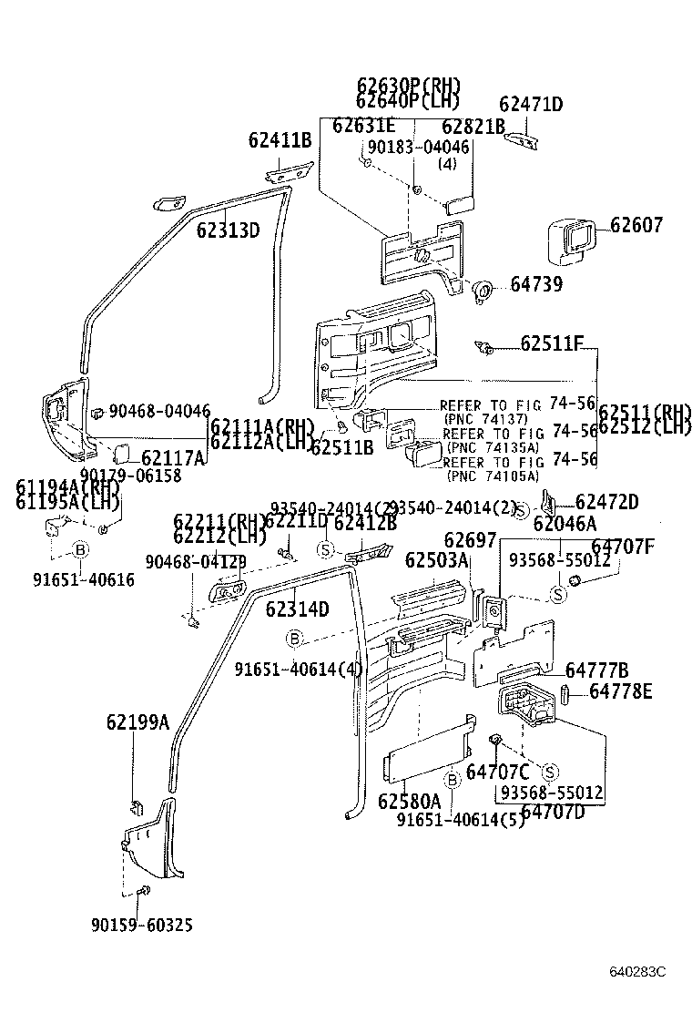 62333-60030-06 TRIM, REAR DOOR OPENING, LH product image