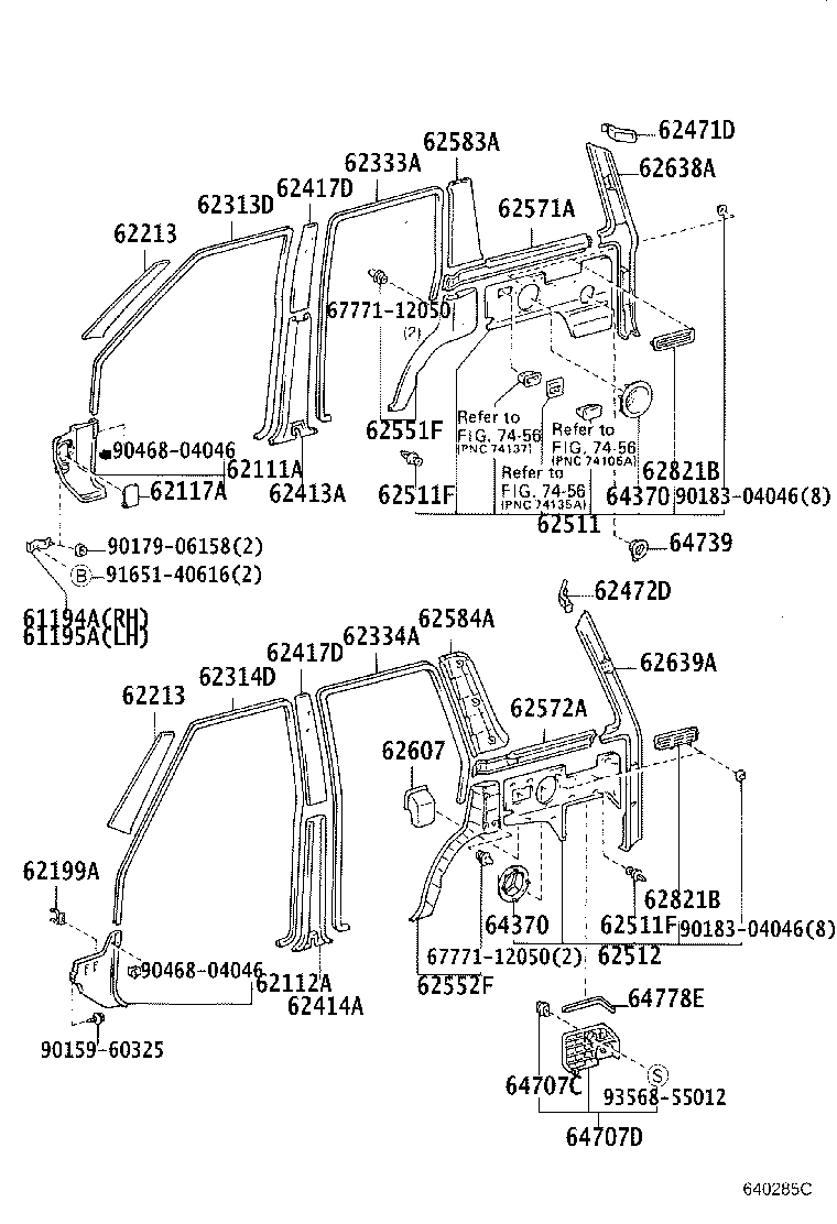 62333-60030-06 TRIM, REAR DOOR OPENING, LH product image