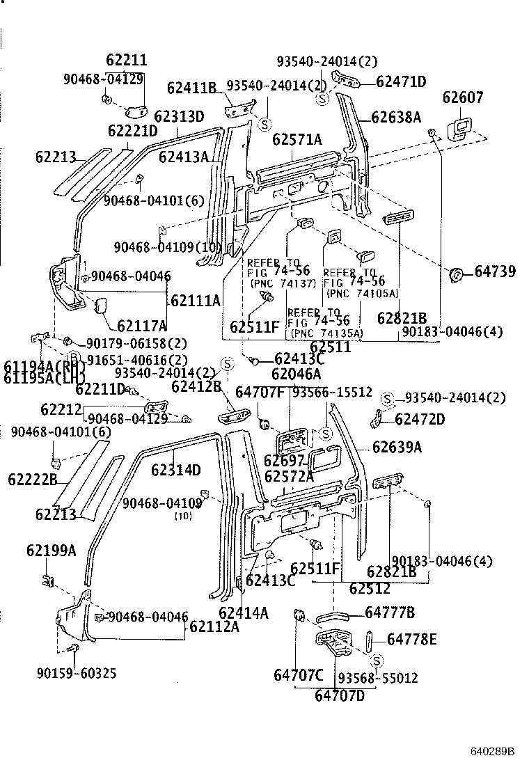 62333-60030-06 TRIM, REAR DOOR OPENING, LH product image