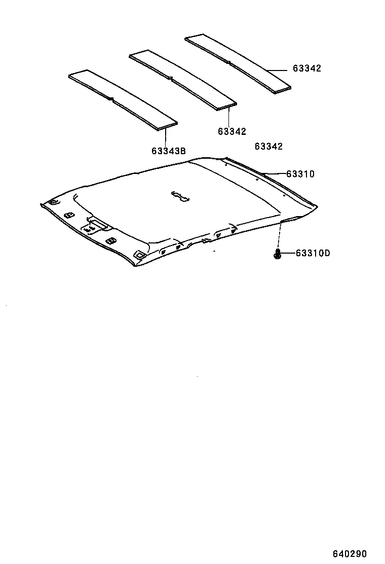 63341-13110 PAD, ROOF SILENCER, NO.1 product image