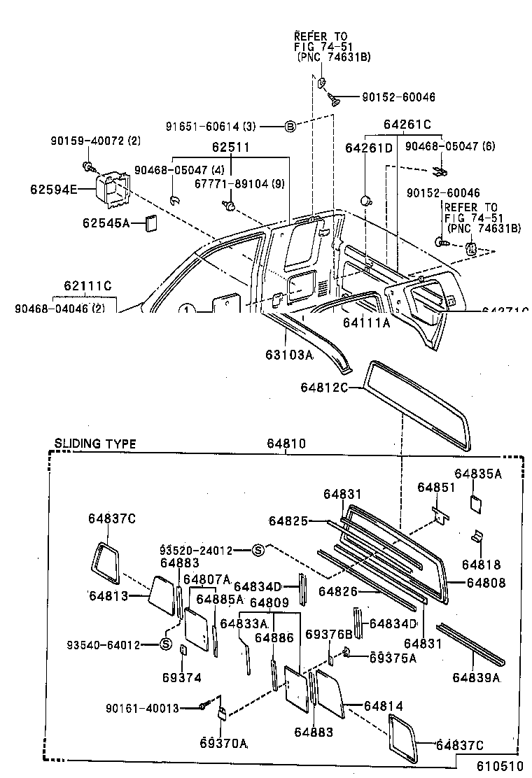 62333-89105 TRIM, REAR DOOR OPENING, RH product image