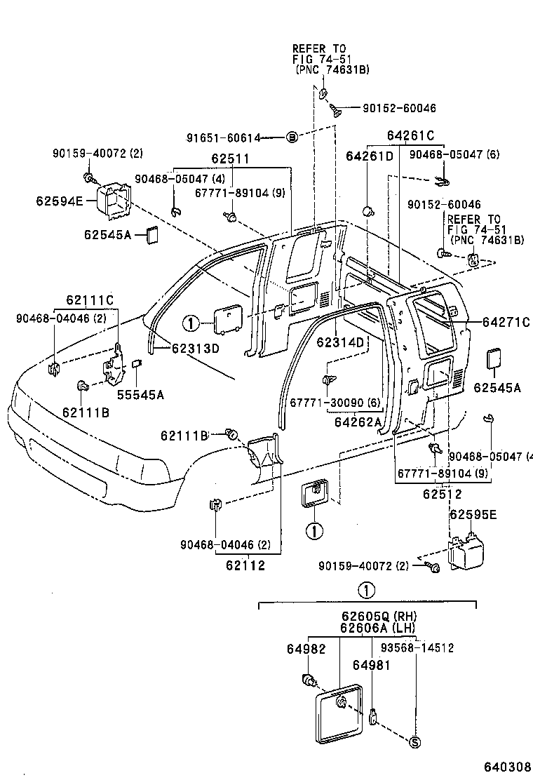 62333-89105-06 TRIM, REAR DOOR OPENING, RH product image