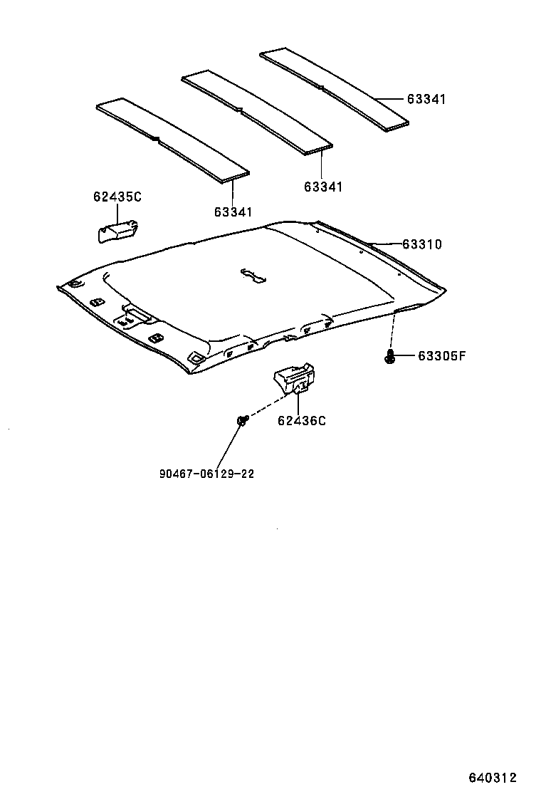 63310-02090-B0 HEADLINING ASSY, ROOF product image