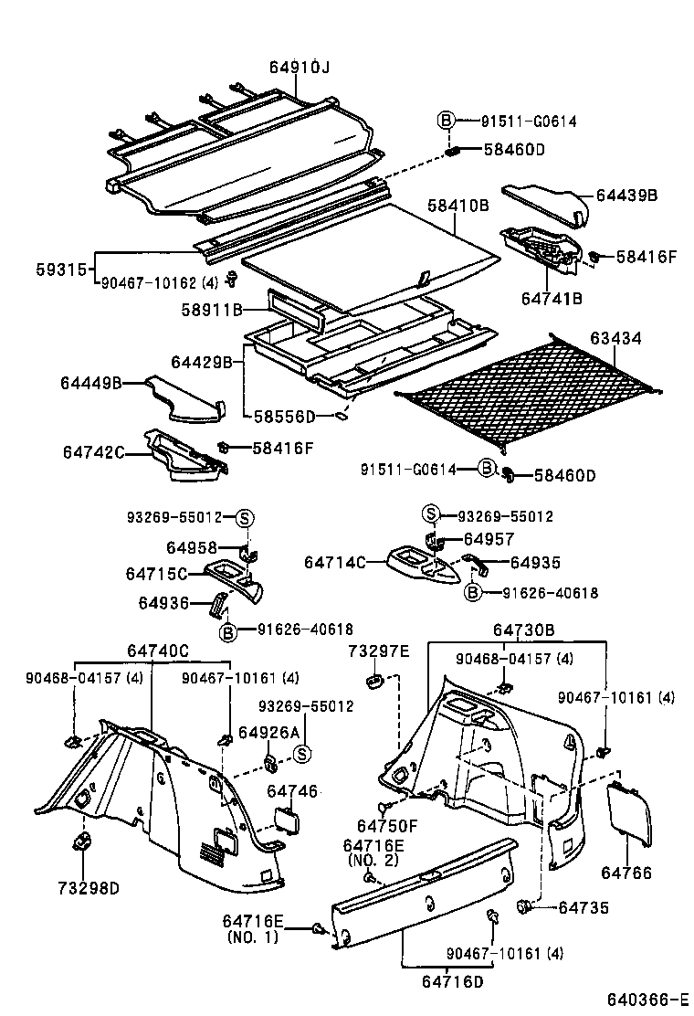 64715-13080-B0 COVER, DECK SIDE TRIM, LH product image
