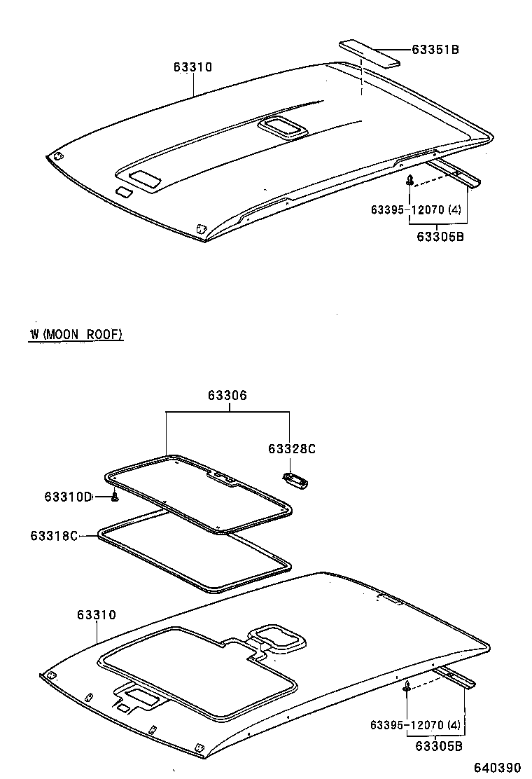 63351-42010 PAD, ROOF HEADLINING product image