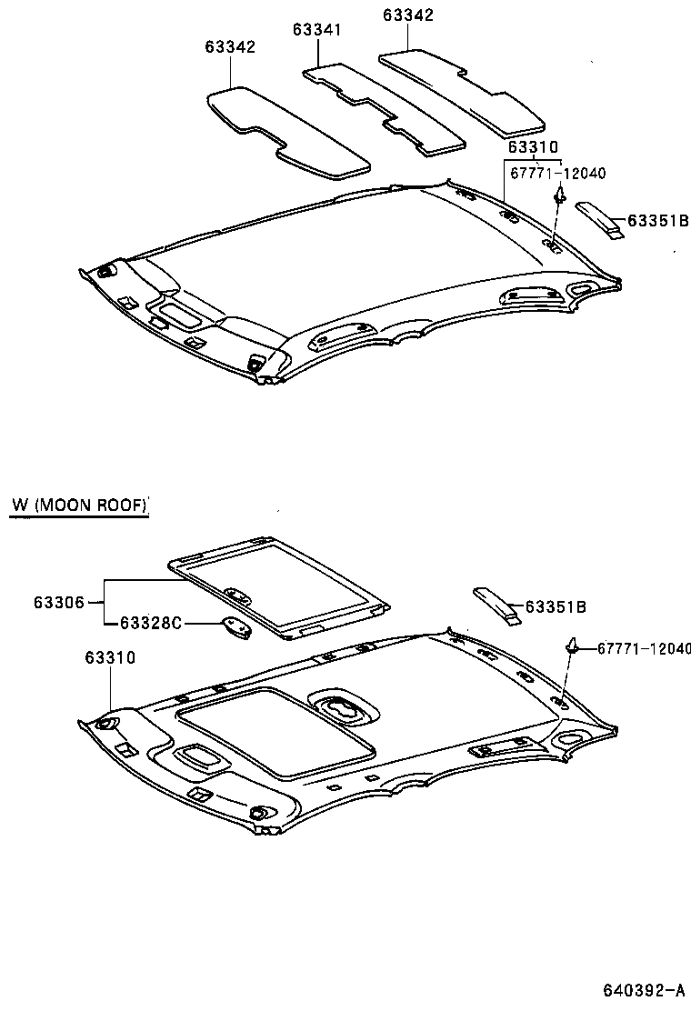 63341-AA040 PAD, ROOF SILENCER, NO.2 product image