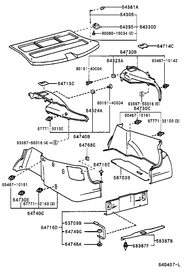 90467-10148 CLIP(FOR DECK TRIM SIDE BOARD) product image
