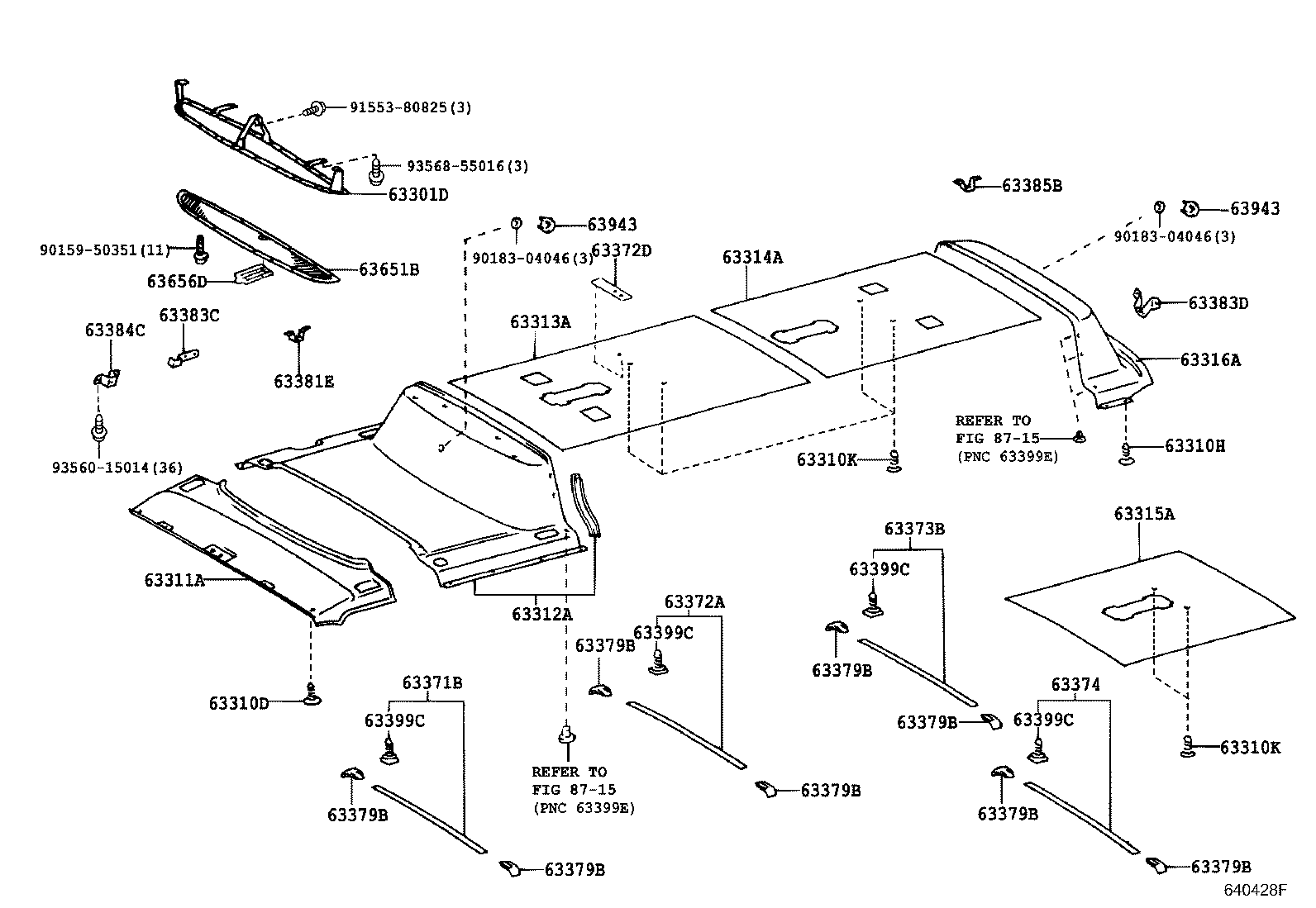 63358-36020 PAD, ROOF SILENCER, NO.3 product image