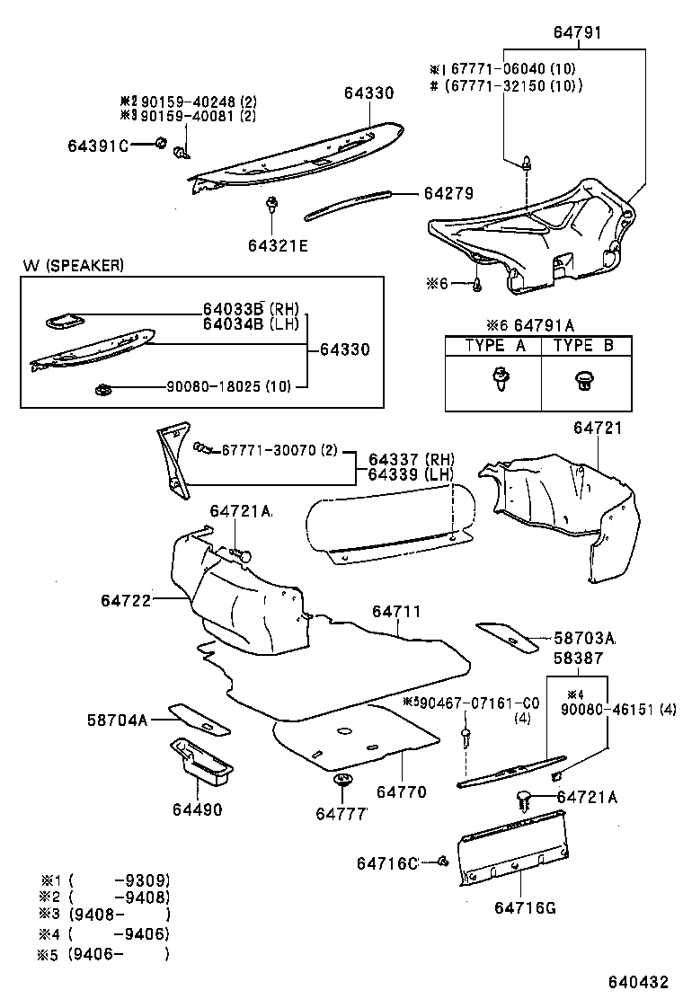 58703-06010 COVER SUB-ASSY, LUGGAGE COMPARTMENT SIDE, RH product image