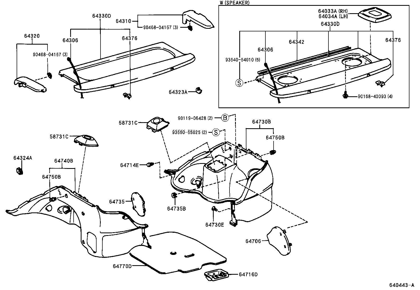 64303-10180-B0 PANEL ASSY, PACKAGE TRAY TRIM product image