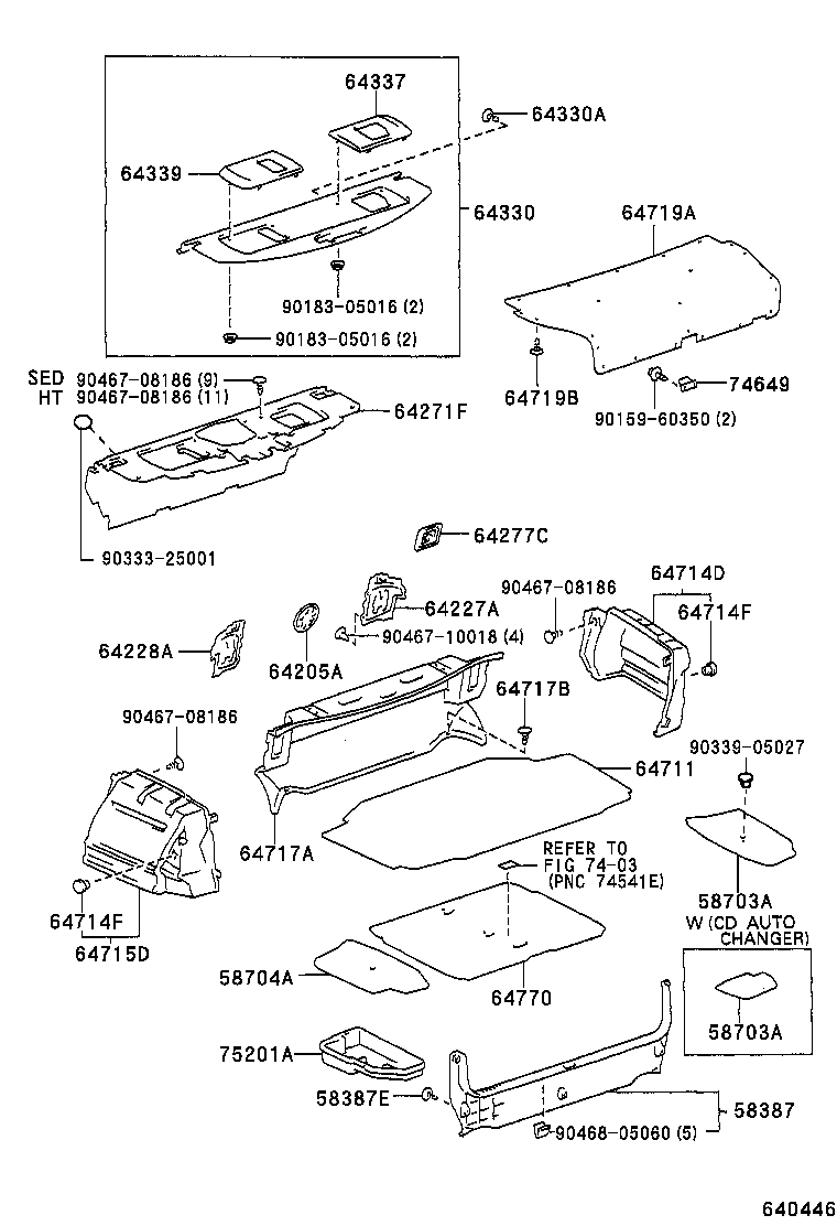 58703-30130 COVER SUB-ASSY, LUGGAGE COMPARTMENT SIDE, RH product image