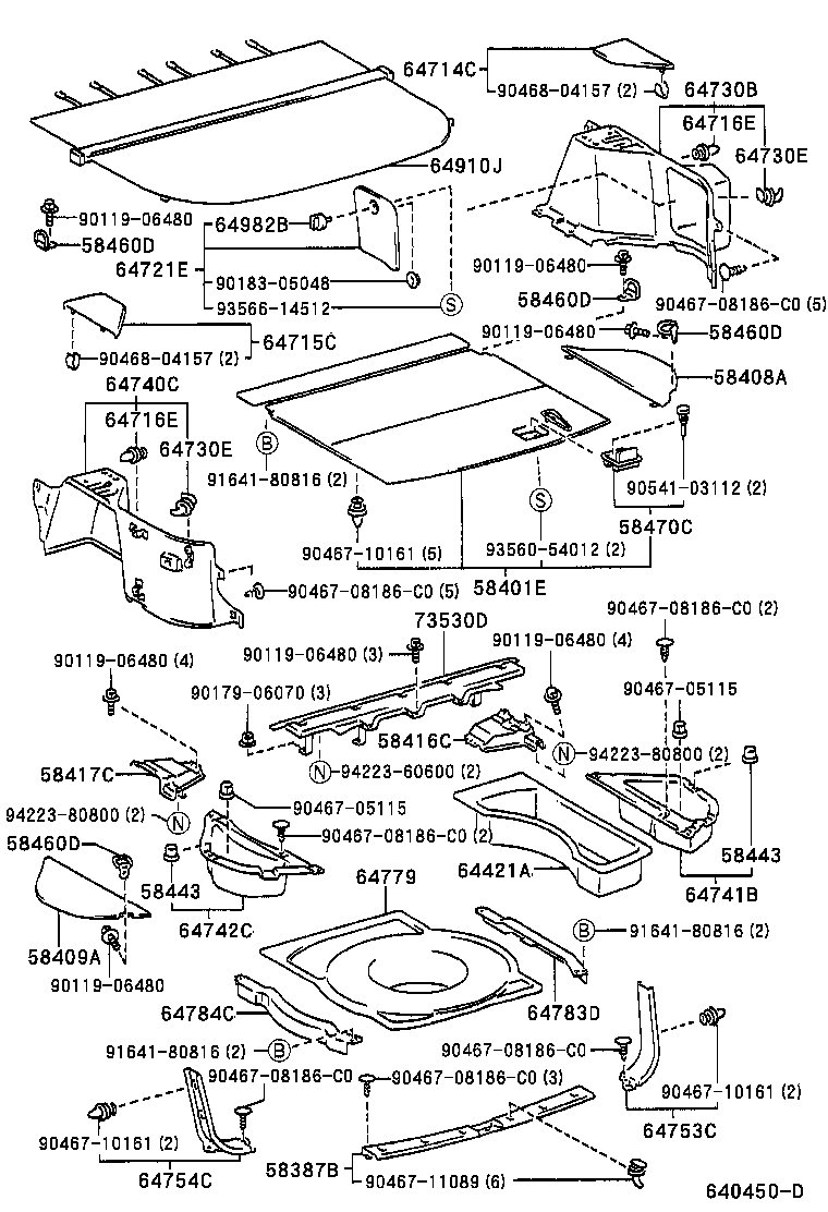 64779-48010 TRAY, SPARE WHEEL COVER product image
