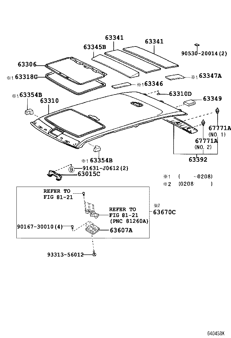 63306-60110-B1 TRIM SUB-ASSY, SUNSHADE product image