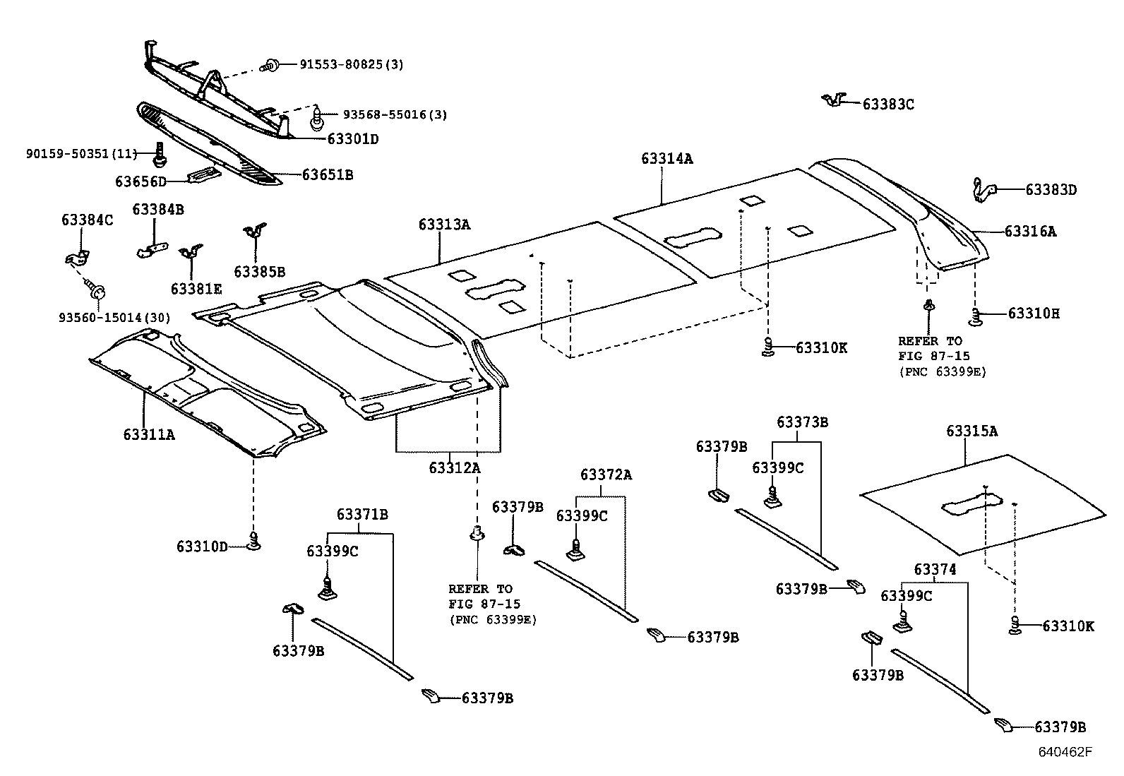 63358-36020 PAD, ROOF SILENCER, NO.3 product image