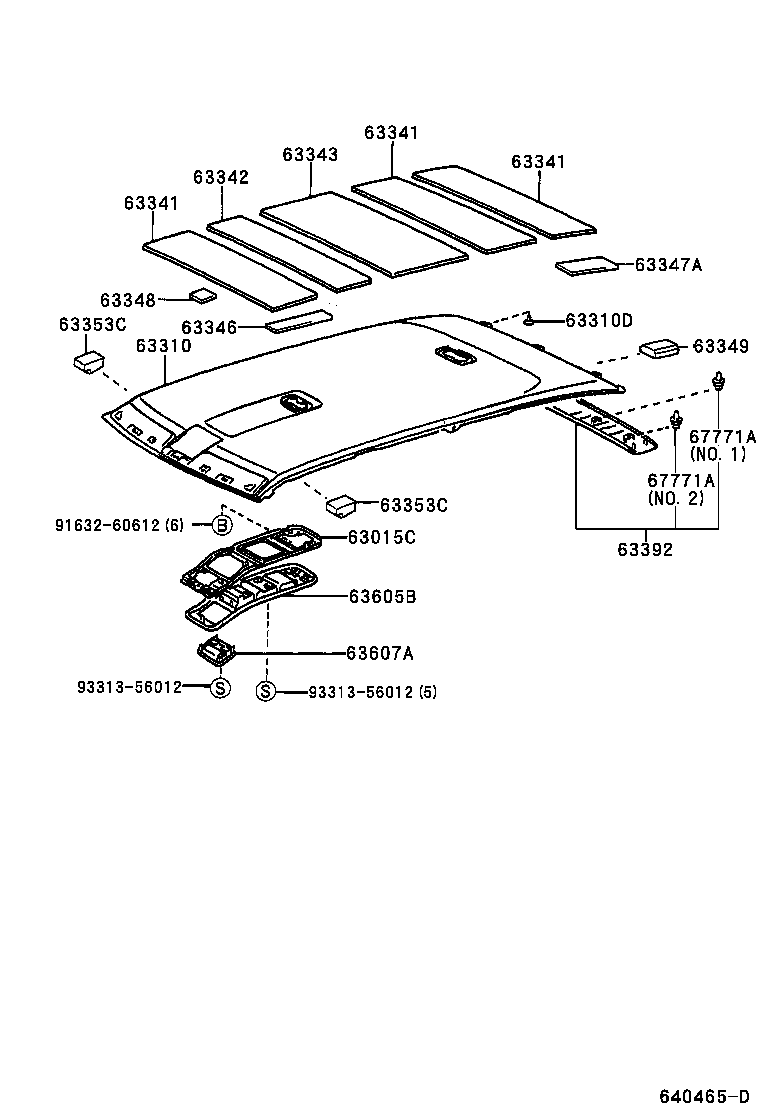 63306-60110-B1 TRIM SUB-ASSY, SUNSHADE product image