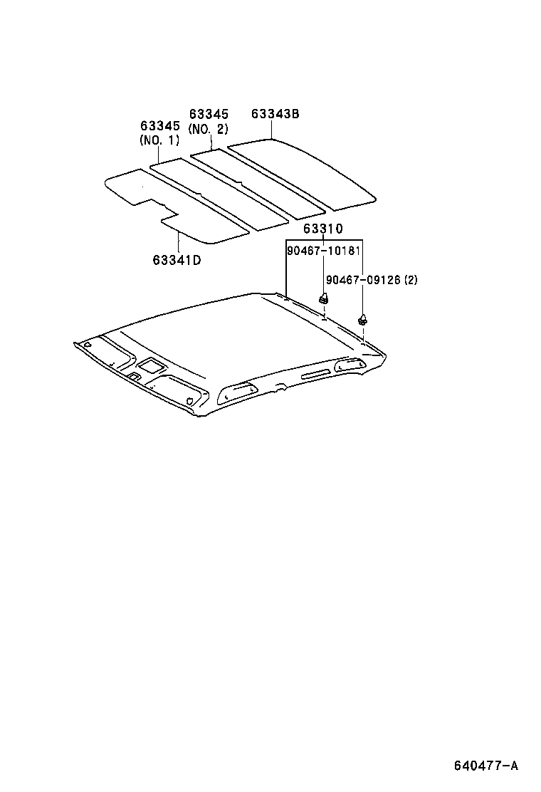 63345-30130 PAD, ROOF SILENCER, NO.5 product image