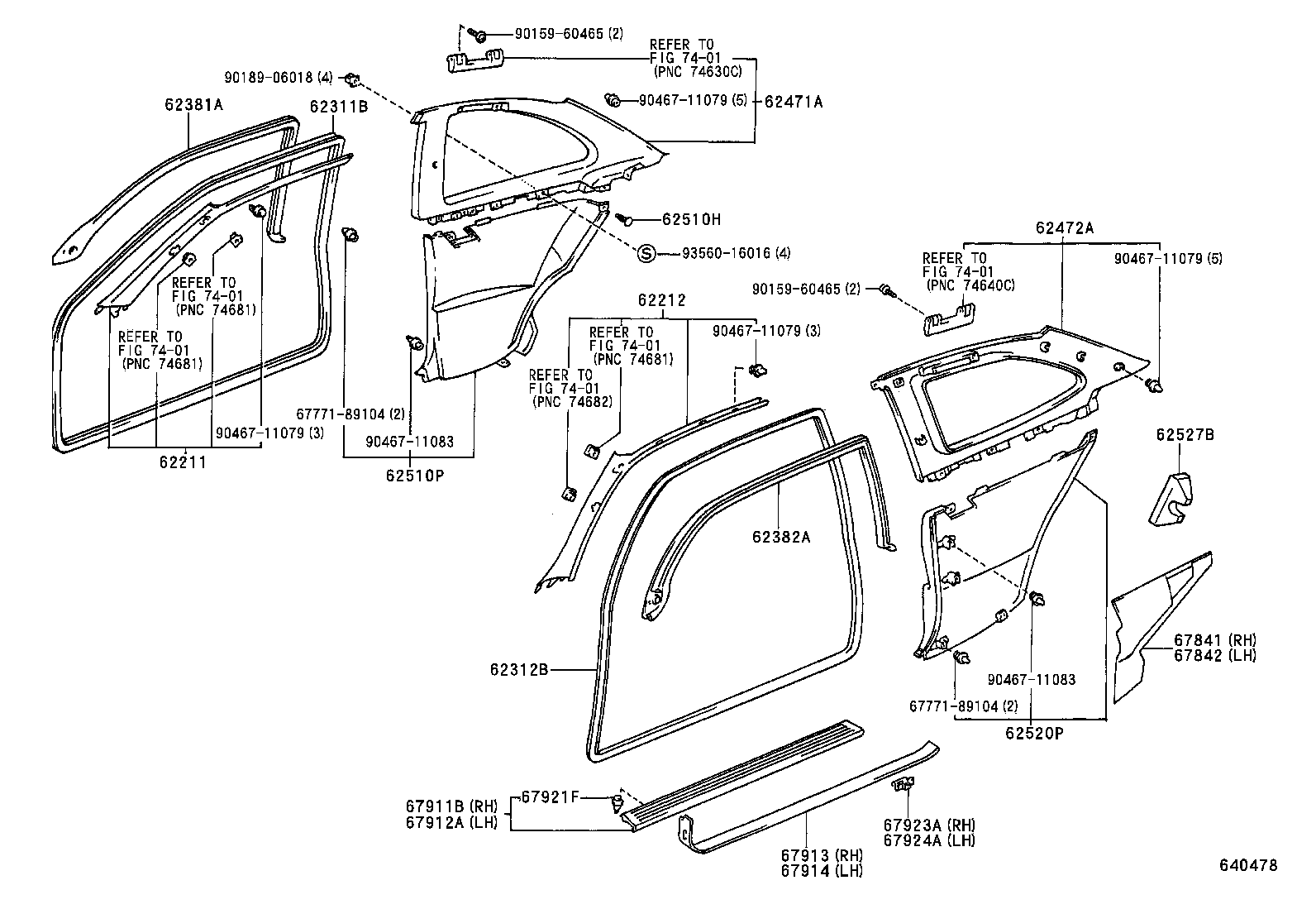 67924-24010 CLAMP, DOOR SCUFF PLATE, NO.2 product image