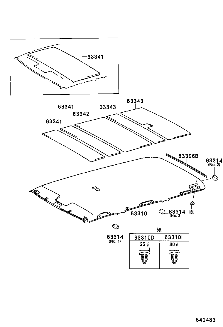 63343-60030 PAD, ROOF SILENCER, NO.3 product image