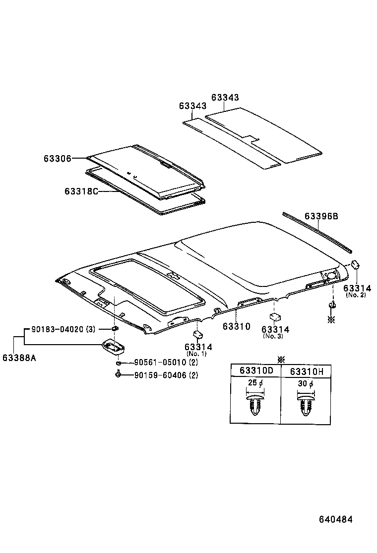63343-60030 PAD, ROOF SILENCER, NO.3 product image