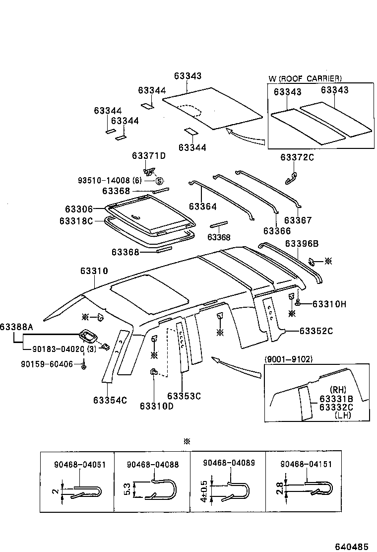 63343-60030 PAD, ROOF SILENCER, NO.3 product image