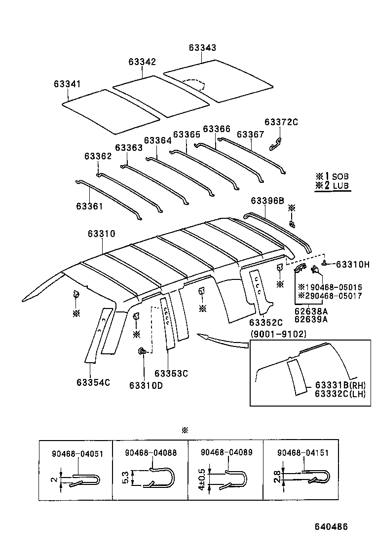 63343-60030 PAD, ROOF SILENCER, NO.3 product image