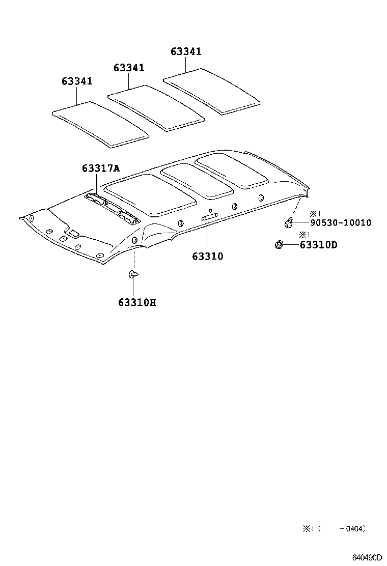 63306-28060-G0 TRIM SUB-ASSY, SUNSHADE product image