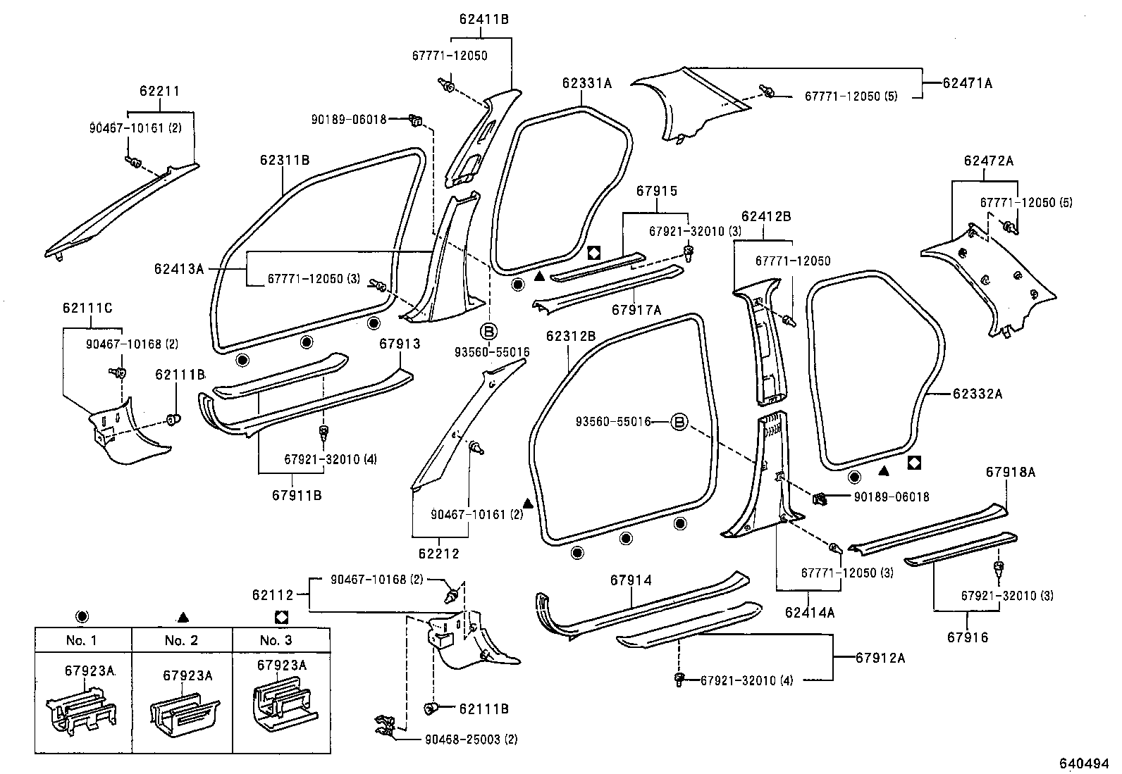 62311-20100-E1 WEATHERSTRIP, FRONT DOOR OPENING TRIM, RH product image
