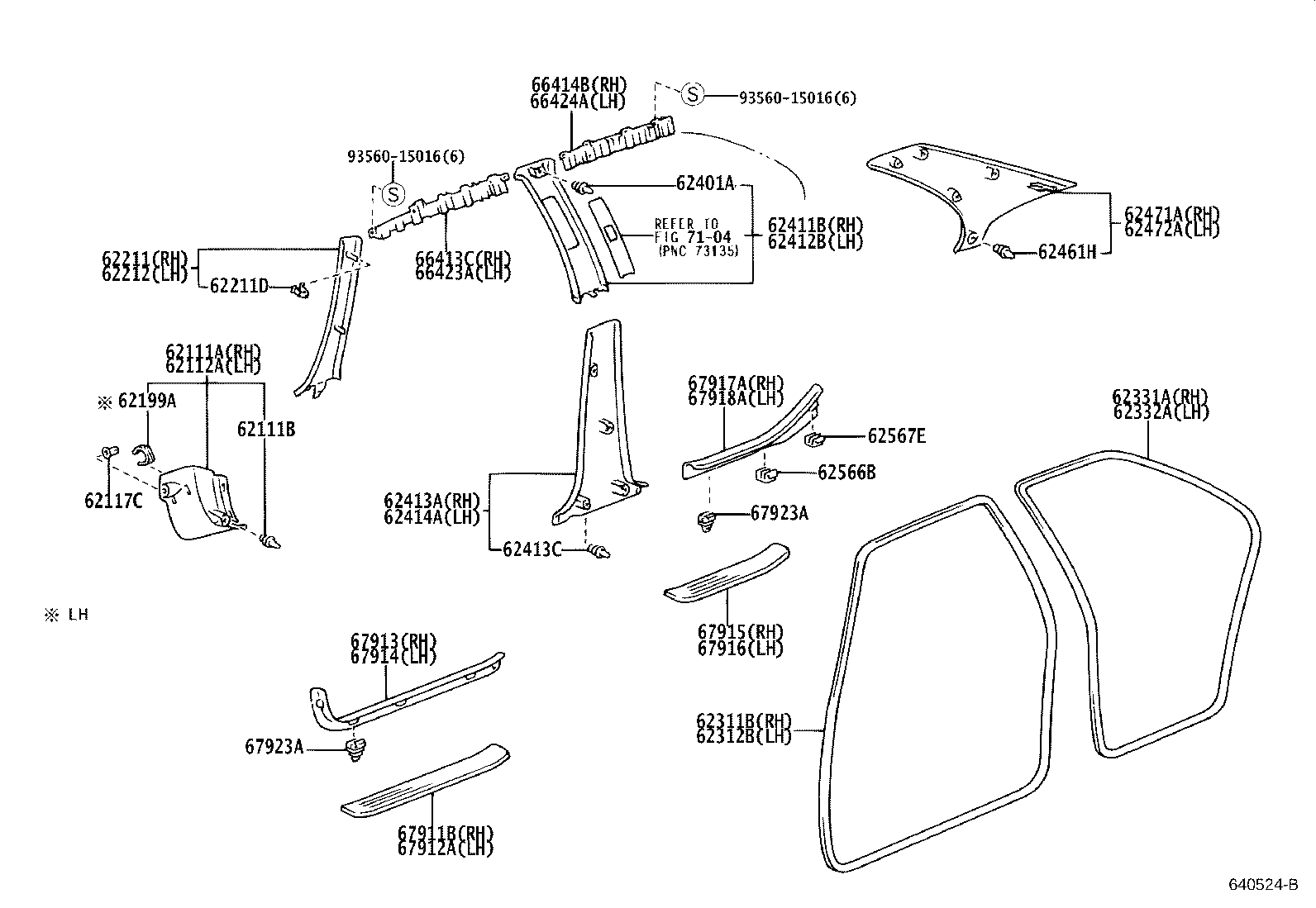 62567-32030 CLAMP, ROCKER PANEL INNER PROTECTOR, NO.2 product image