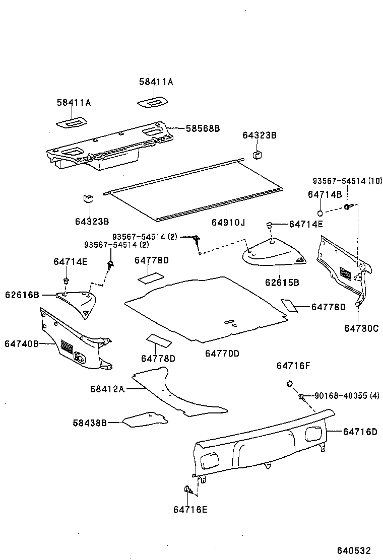 58412-14040 BOARD, DECK, NO.2 product image