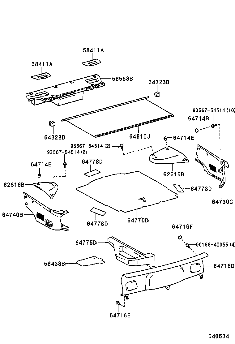 58438-14030 BOARD, DECK, NO.3 product image