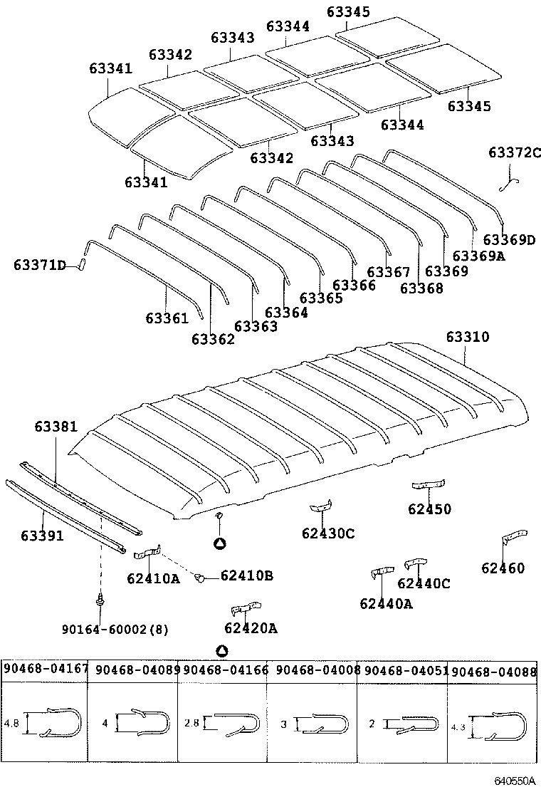 63341-26050 PAD, ROOF SILENCER, NO.4 product image