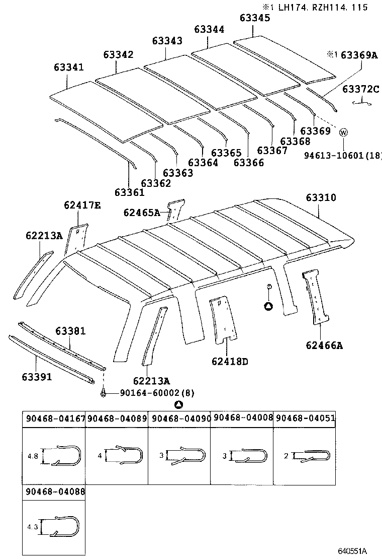 63341-26050 PAD, ROOF SILENCER, NO.4 product image