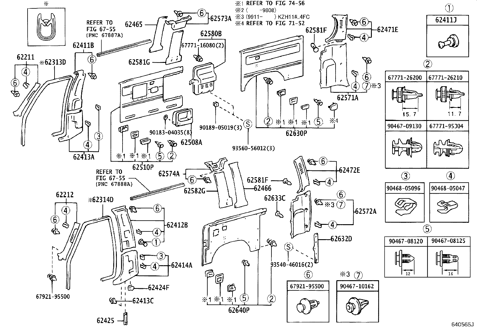 61729-26010 BRACKET, ROOF SIDE RAIL, LH product image
