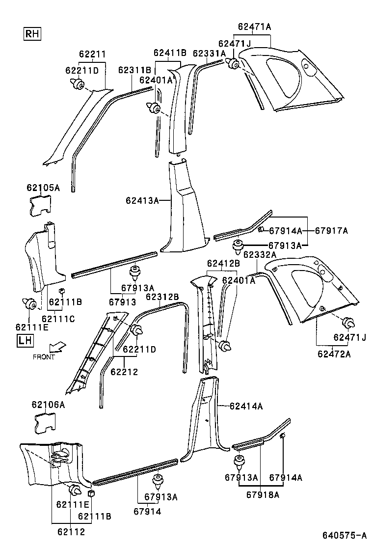 90044-68284 CLIP(FOR FRONT BODY PILLAR GARNISH) product image