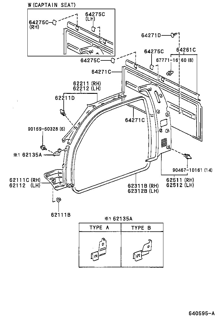 Toyota 62211-0C021-E1 GARNISH, FRONT PILLAR, RH