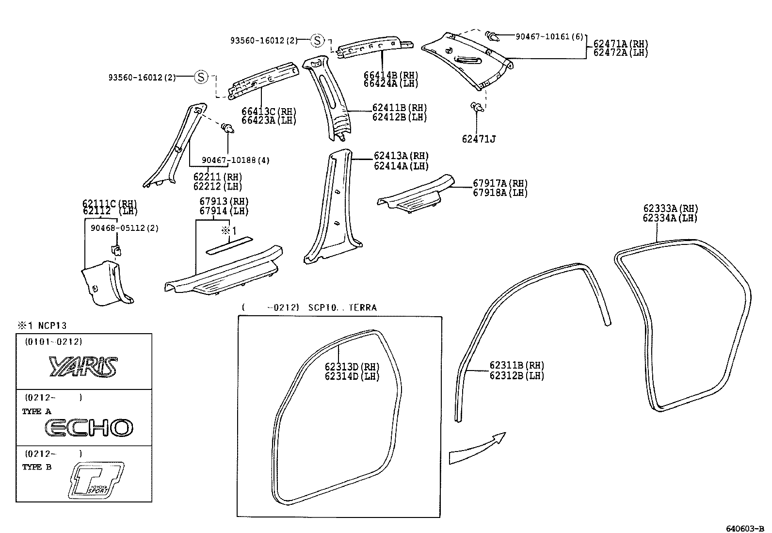 62333-52011-B2 TRIM, REAR DOOR OPENING, RH product image