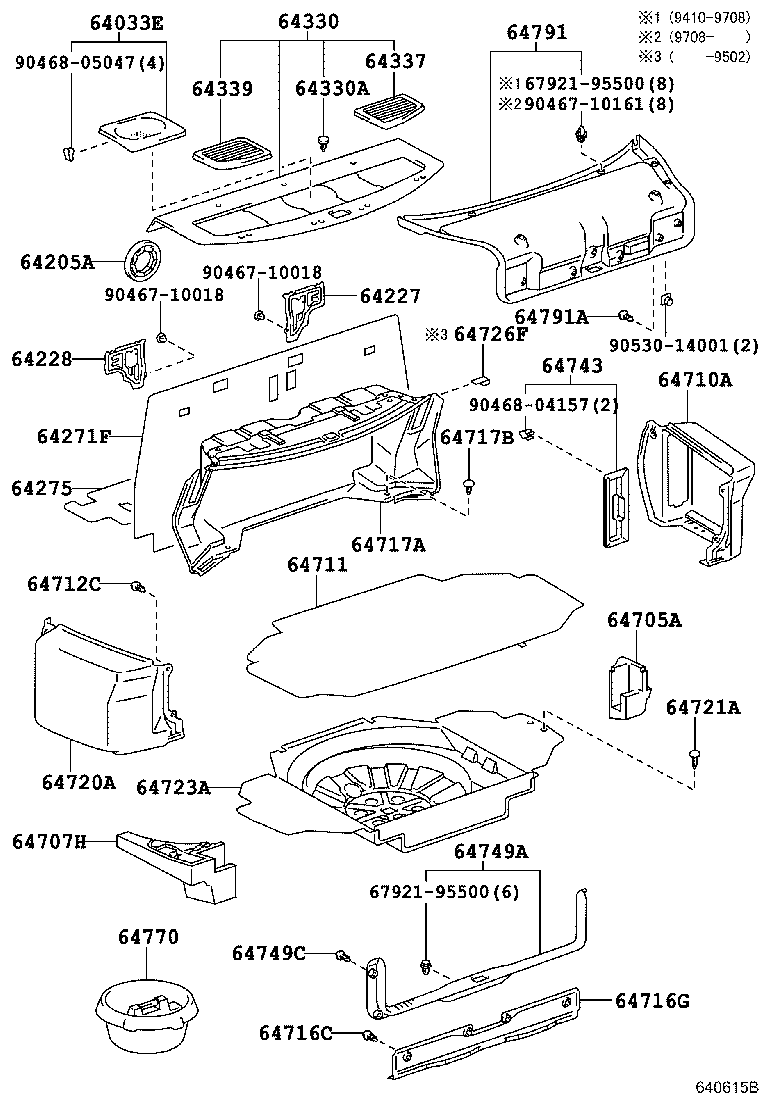 64033-50080-G0 GRILLE SUB-ASSY, REAR SPEAKER product image
