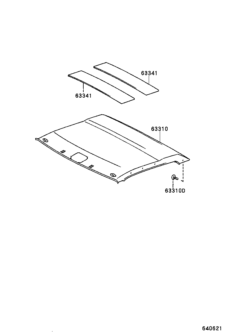 63310-37040-B0 HEADLINING ASSY, ROOF product image