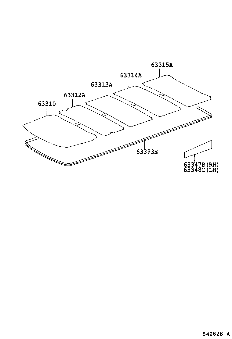 63327-37010 FASTENER, ROOF HEADLINING, NO.1 product image