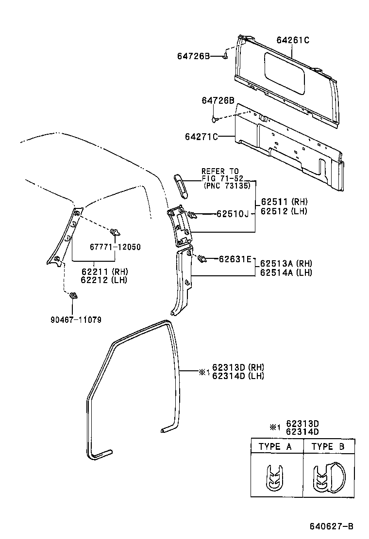 64271-37100-B0 TRIM, BACK PANEL product image