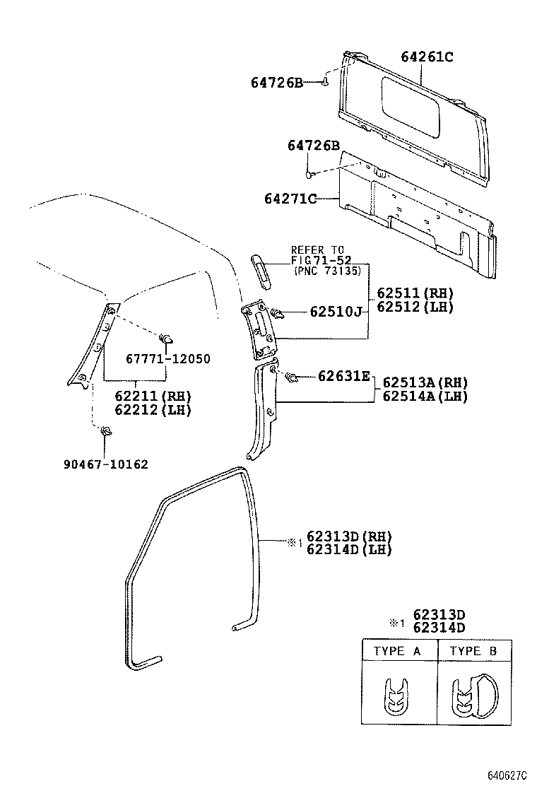 64271-37010-B0 TRIM, BACK PANEL product image