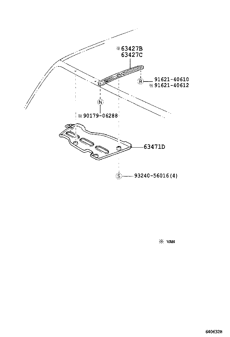 63417-37010 PLATE, ROOM RACK BOARD product image