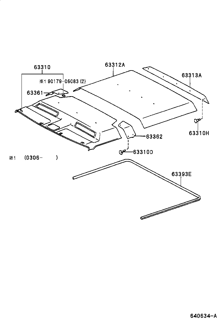 63312-37030-B0 HEADLINING, ROOF, NO.2 product image