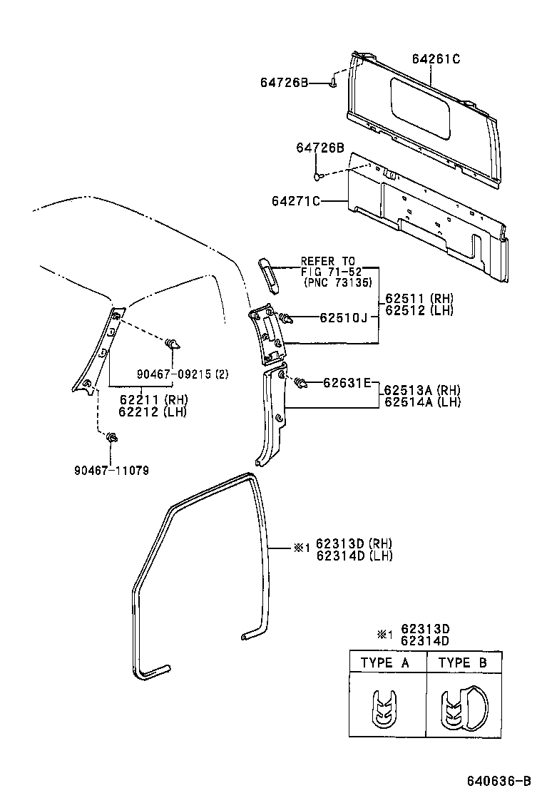 64271-37080-B0 TRIM, BACK PANEL product image