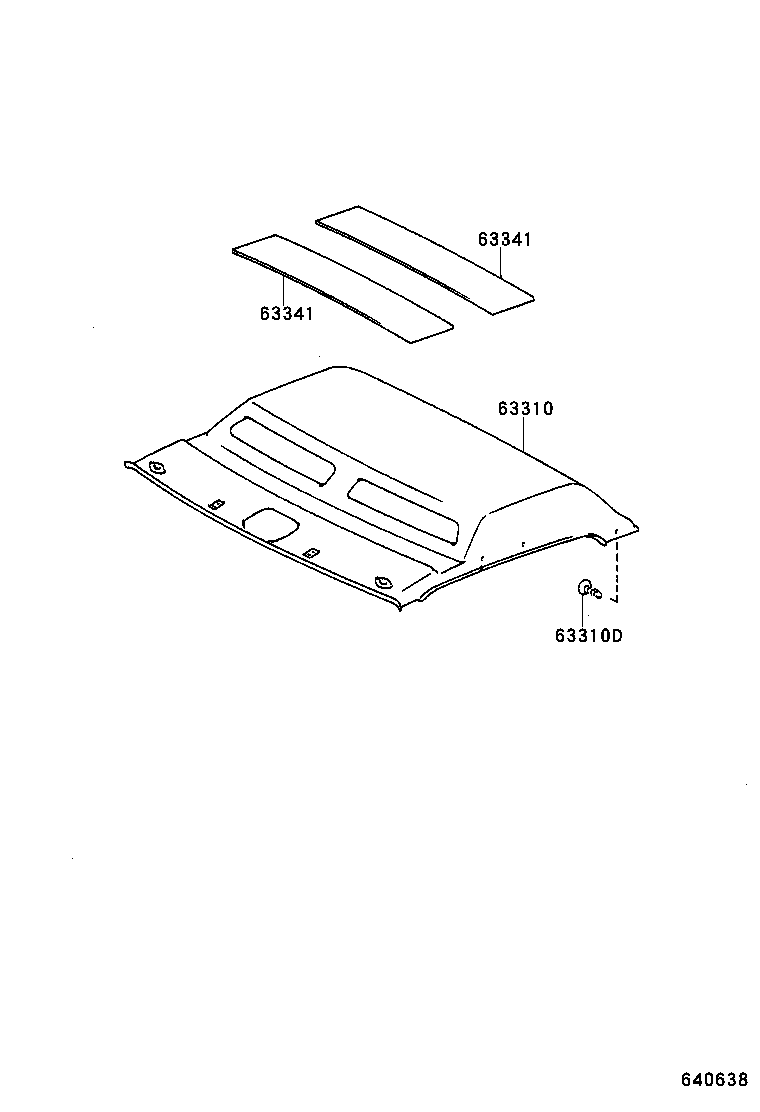 63310-37080-B0 HEADLINING ASSY, ROOF product image
