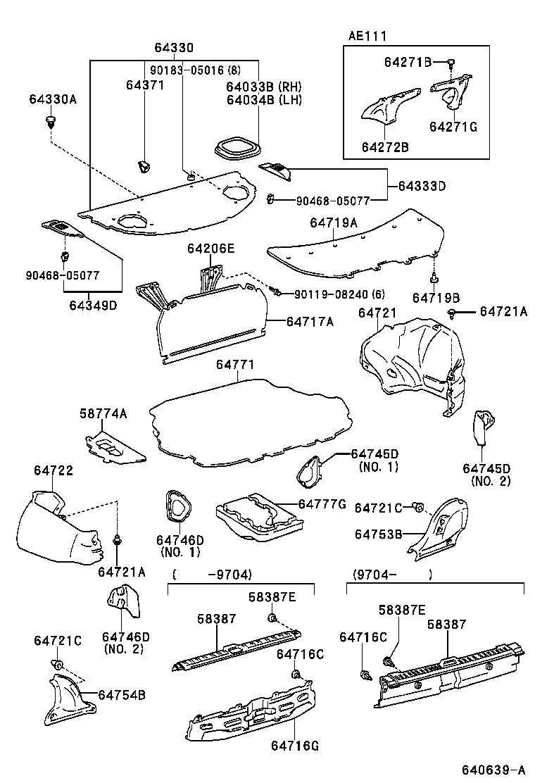 64271-12150-B0 BOARD, ROOM PARTITION, RH product image