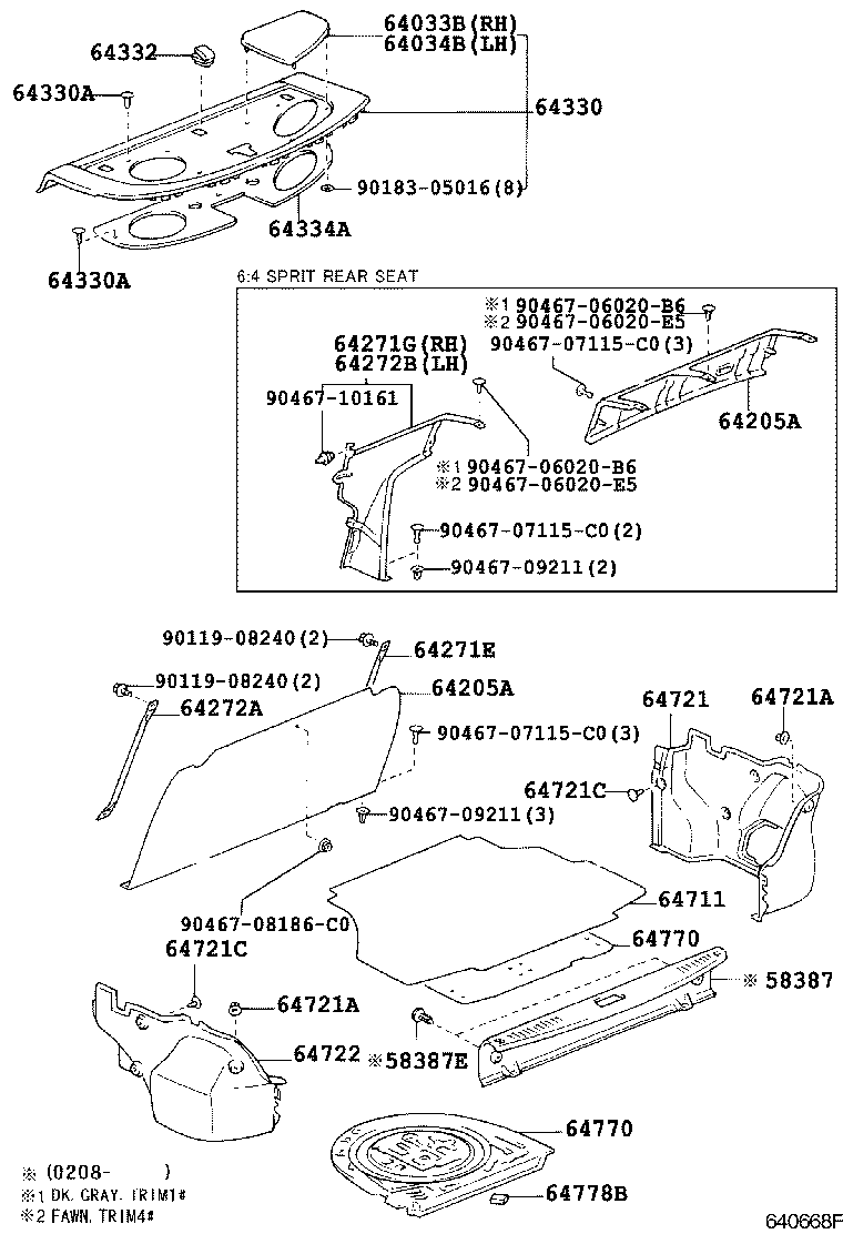 64770-52040 COVER ASSY, SPARE WHEEL product image
