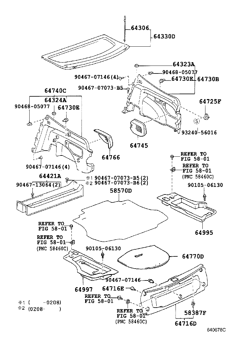 Toyota 64330-2D430-B2 PANEL ASSY, PACKAGE TRAY TRIM