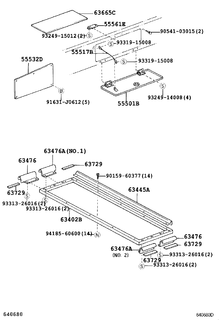 63665-37010 MAT, ROOF CONSOLE BOX product image